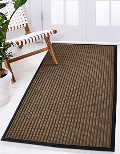 MaxMat® Extra Large Commercial Floor Mat, 3 x 5 Feet Heavy Duty, Waterproof, Low-Profile, Easy to Clean, Rubber Entry Mat (Brown, 3 x 5 Feet) - color: Brown, size: 3 x 5 feet