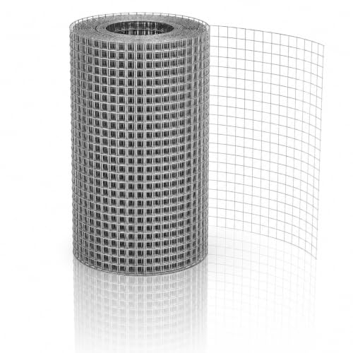 Hardware Cloth 1/4 Inch 23 Gauge 16in X 25ft Chicken Wire Fencing | Galvanized Welded Wire Mesh, Snake Gopher Barrier Garden Fencing Rabbit Cage Netting - size: 1/4 inch 16inx25ft