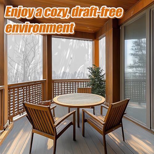 10x12ft Anti-Tear Clear Tarp Waterproof - 2pcs Windproof Poly Tarpaulin, Heavy Duty Transparent Enclosure with Grommets for Covering Chicken Coops Greenhouse Garden Plants - size: 10x12ft