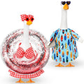 Bikini Porch Goose Outfits with Sunglasses and Swimming Tube for 23" Summer Goose Costume Garden Patio Statue Decor(Bikini) - style: Bikini