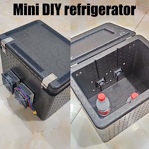 Mini Air Conditioner DC 12V DIY Thermoelectric Peltier Refrigeration Cooling System Heat Sink Conduction Module Semiconductor Fridge Refrigeration Cooling System DIY Kit (Dual) - style: Dual