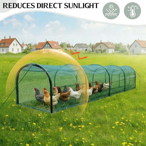 Foldable Chicken Tunnel – Instant Setup, No Assembly Required, 157 Inch Portable Chicken Run for Yard, Expandable Outdoor Tunnel (157 * 30 * 24 inches)