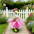 Porch Goose Outfits Statue Outdoor Decor, Large Resin Garden Duck Sculpture | Indoor Decrations with Flower Outfits and Hat,Yard Lawn Housewarming Birthday Gifts for Mom,Women,Girl& Garden Lovers - style: flower hat goose