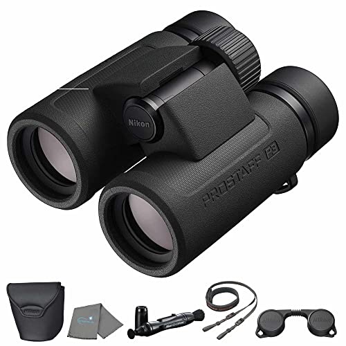Prostaff P3 10x42 (16777) Black Binoculars Bundle with Lens Pen, and Cloth - High Powered Compact Adult Binoculars for Hunting, Bird Watching, and Hiking Essentials, Zoom Lightweight Travel - style: P3 10x42
