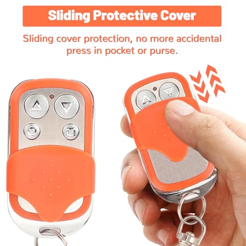 4Pcs Garage Door Opener Remote for 433.92MHz, HCS301 Rolling Code Chip Automatic Gate Opener Remote Replacement for Barn Doors, Warehouse Doors & Chicken Coop Doors, up to 131FT
