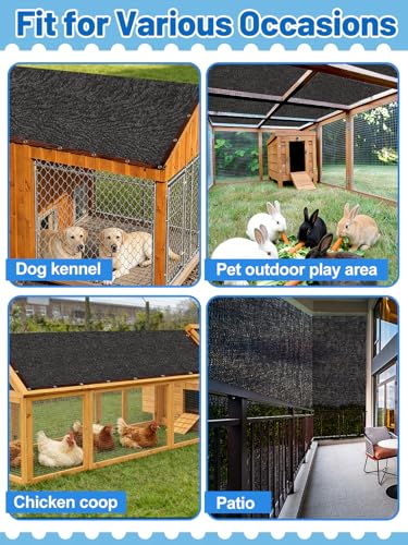 MEWTOGO 95% High Density Dog Kennel Shade Cover - 10x13ft Mesh Shade Cloth | Anti-Tear, Easy Setup, Provides Perfect Shade, for Garden Outdoor Patio Greenhouse Balcony Chicken Coop Pet Crate - size: 10x13ft