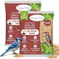 Happy Wings 10LB Shelled Peanuts Bird Food, No Grow Seeds, 100% Edible | High in Oil & Protein, High Energy Content, No Waste Bird Seeds, Heat Treated at Optimum Temperature, USDA & BRC-GS Approved - size: 5 Pound (Pack of 2)