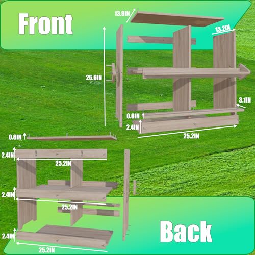 Wooden Nesting Boxes for Chickens Two-Tier Chicken Nesting Box with Swing Perches Floor and Wall Mount Large Laying Eggs Nest Box for Chickens Hens Ducks Poultry (8 Compartments) - size: 8 Compartments