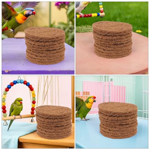 15pcs Coconut Coir Bird Nest Mats, Pigeon Breeding Nesting Pad for Pet Cage and Egg Protection, Natural Egg Laying Pad Mat for Pigeon Hatching