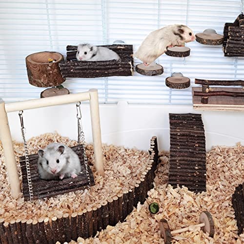 Apple Wood Feeding Bowl for Small Animals, Food Dish for Guinea Pig, Chinchilla, Parrots - color: Round Bowl
