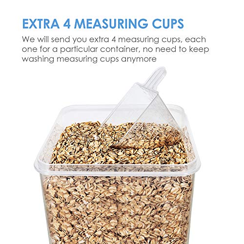 Vtopmart 2.5L / 84.5oz Food Storage Containers, 4 PCS, Blue | Airtight Seal, BPA Free, Food Grade Material, Dishwasher Safe (Not Lids) - color: Blue, size: 2.5L