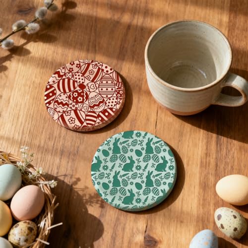 CHGCRAFT 4 Pcs Easter Polymer Clay Texture Sheets Bunnies Silicone Texture Stamp Easter Eggs Clay Texture Mat Background Modeling Pattern Pad for Jewelry and Clay Earrings Tools, 5.5x5.5 inch - style: Easter Background