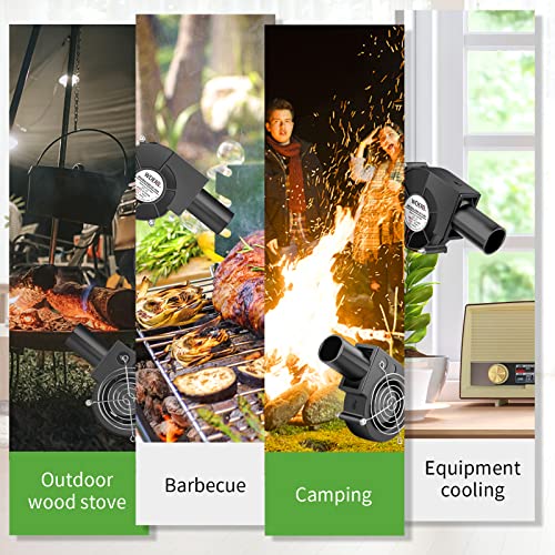 9733 Small Centrifugal BBQ Blower Fan with Variable Controller | 120V–240V AC power plug, for camp,grill,wood stoves,furnace,forge fire bellows and charcoal starter projects - size: 9733-AC Control