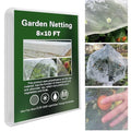 Garden Netting Ultra Fine 8x10ft, Insect Net Bug Mesh for Garden Plants | Barrier Mesh for Garden Vegetables Fruit Trees, Plant Cover Row Cover Raised Bed Net, Bird Screen Blocks Pests Bugs Birds - size: 8'x10'