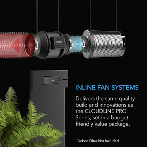 AC Infinity CLOUDLINE A4, Quiet 4” Inline Duct Fan with Speed Controller | EC Motor - Ventilation Exhaust Fan for Heating Cooling Booster, Grow Tents, Hydroponics - color: Speed Controller for A4, size: 4-Inch
