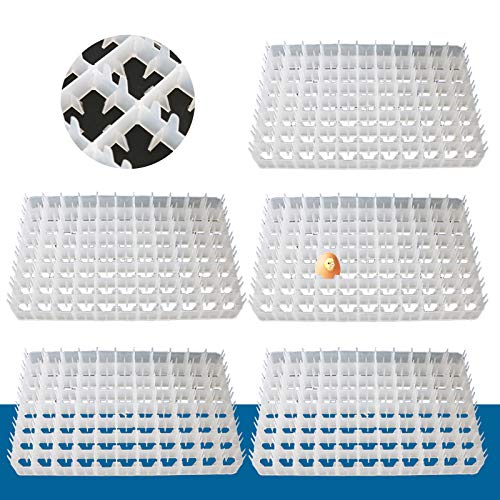 5Pcs 88 Eggs Incubator Tray, Chicken Duck Tray Egg Hatcher Storage Container for Auto Incubator Hatch Machine