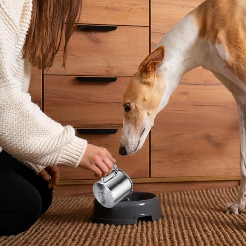 Dog Food Scoop 1/2 Cup,304 Stainless Steel Dog Food Measuring Cup,1/2 Cup Pet Food Scoop for Dogs Cats - size: 0.5 cup