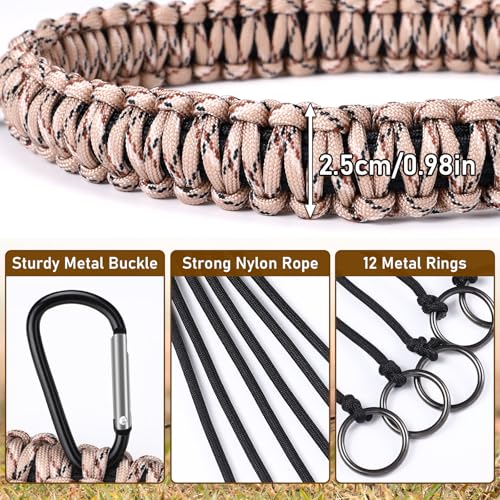 Duck & Bird Tote with 12 Drops Slip Ring, Metal Loop Goose & Duck Hanger, Waterfowl Tote, Dove Bird Carrier, Paracord