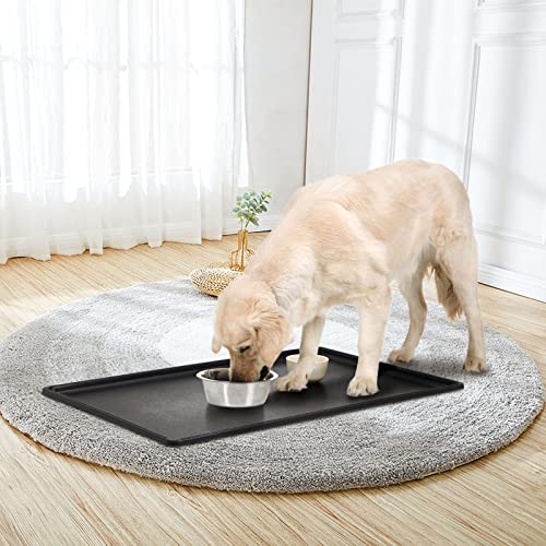 2 Pcs 36" Dog Crate Tray Replacement Dog Crate Pan Kennel Bottom Tray Replacement Plastic Bottom Pan Easy to Clean, Easy to Assemble, Ideal for Potty Training-Perfect for Pet Crates, Black - size: 36"