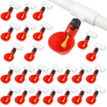 24 Pack Automatic Chicken Waterer Cups with PVC Tee, Chicken Water Feeder Chicken Water Bowls Poultry Water Feeder Kit for Chicks, Duck, Goose, Turkey and Bunny