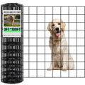 Gisafai 16 Gauge Galvanized Welded Wire Fence 3 ft x 100 ft PVC Coated Hardware Cloth, 2.36" x 2.36" Mesh, Heavy Duty Garden Fencing Roll for Chicken, Dog Yard, Deer Cattle & Animal Protection(Black) - color: Black, size: 3 ft X 100 ft