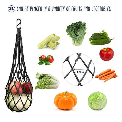 Chicken Vegetable String Bag, Poultry Fruit Holder Chicken Cabbage Feeder Treat Feeding Tool with Hook for Hens Coop Toy for Hen Goose Duck Large Birds (Black) - color: Black