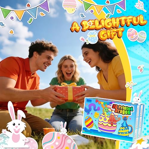 Impossmaker 8" 3D Printed Dragon Eggs, Mystery Crystal Dragon Egg for Easter Basket Stuffers, Unique Easter Toys & Decor, Fantasy Tabletop Decor Gifts for Kids & Collectors (6 Pack) - style: 6P-S3