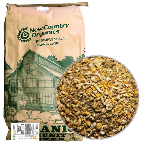 New Country Organics | Corn-Free Classic Layer Chicken Feed for Laying Hens | Corn-Free and Soy-Free | 17% Protein | Certified Organic and Non-GMO Chicken Food | 25lbs Bag - size: 25 Pound (Pack of 1)