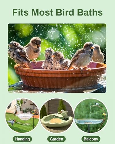OICEME Bird Bath Purification Disk Pure Copper Outside Winter Solar Power Birdbath Humming Bee Water Fountain Window Feeder Stand Nectar Food Pole House Hanging Birdhouse Flower Bird Accessories - color: Copper 2PCS Flower＆Birds