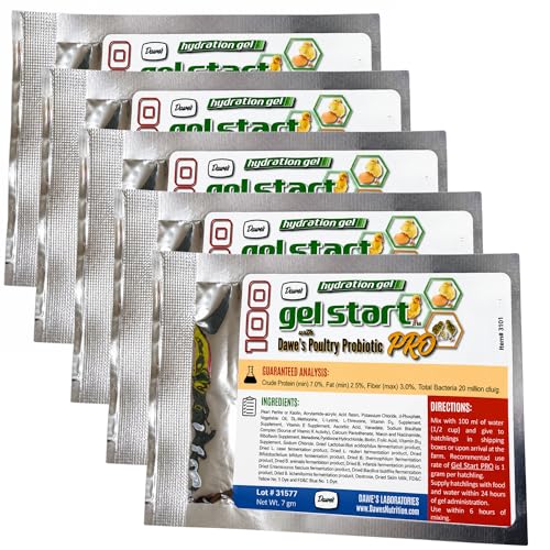 Grogel Plus-B Hatchling Nutritional Gel – 100 Dose Pack (5 Packs) – Hydration & Nutrient Support for Baby Chicks, Poults, Ducklings & Quail Nutrition