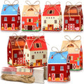 Zhanmai 48 Pcs Farm Animal Treat Boxes Candy Mini Cow Barnyard Boxes Farmhouse Paperboard Gift Bags for Holiday Party Treat Cookie Goodie Snack Gift Packaging - style: Summer Farmhouse