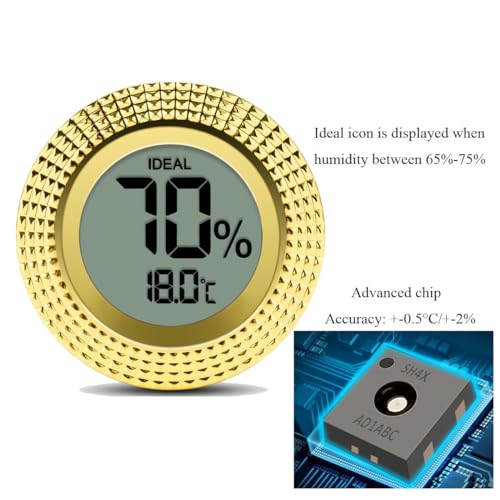 Cigar Digital Hygrometer - High Precision Adjustable Digital LCD-Monitor Hygrometer Thermometer for Cigar Humidor | Box | Cabinet | Jars | Guitar (Digital) - style: Digital