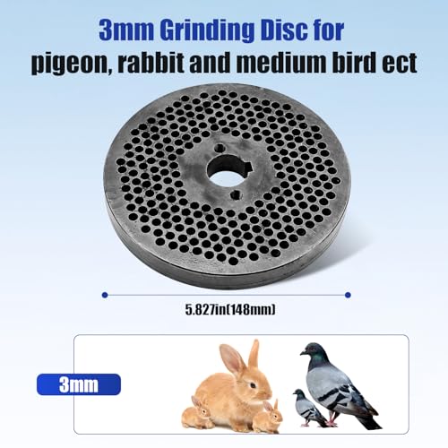 6PCS 148mm Feed Pellet Machine Plate 2.5mm 3mm 4mm 6mm 8mm | for Poultry Chicken Duck Machine Pelletizer