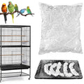 50 Pack Disposable Bird Cage Liners, Clear Plastic, 27 * 20 Inches, Leak-Proof, Universal Tray Liner Bags for Parrots, Canaries, Cockatiels - size: 27*20
