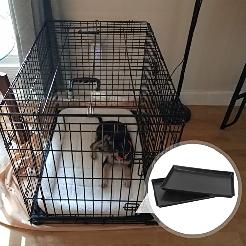 balacoo 2pcs Dog Crate Tray and Bird Poop Holder Leakproof Bottom Tray for Small Animals Easy to Clean Design for Urine and Feces Management