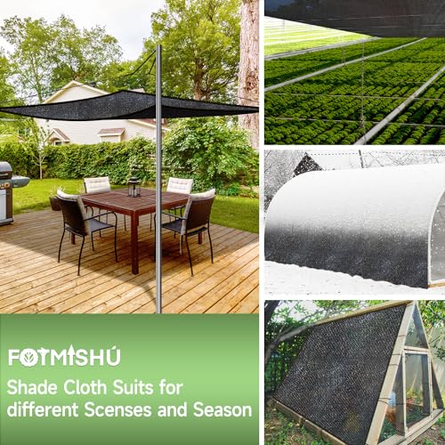 70% Shade Cloth 10ftx13ft Anti-Aging Sun Mesh UV Resistant Net, Sunblock Garden Tarp for Plant Cover, Greenhouse, Barn or Kennel, Flowers, Plants - size: 10ftx13ft