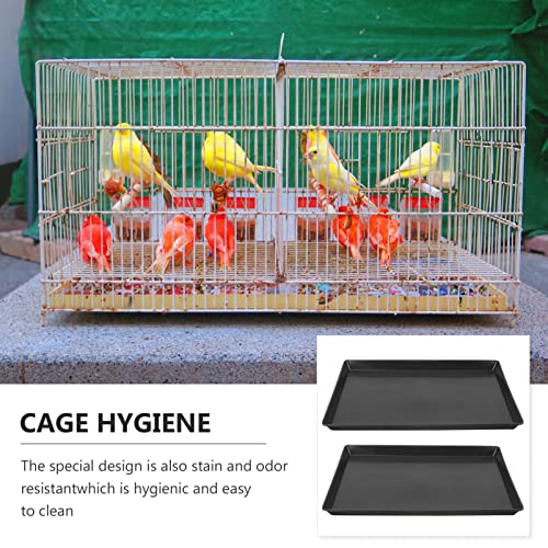 balacoo 2pcs Dog Crate Tray and Bird Poop Holder Leakproof Bottom Tray for Small Animals Easy to Clean Design for Urine and Feces Management