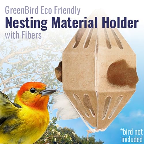 GreenBird Durable Nesting Material Holder with Natural Fibers