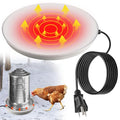 MEWTOGO Chicken Water Heater for Winter - 75W Energy Saving Chicken Coop Accessories, Thermostatically Controlled Poultry Waterer Heated Base for 1-3 Gallon Poultry Fount