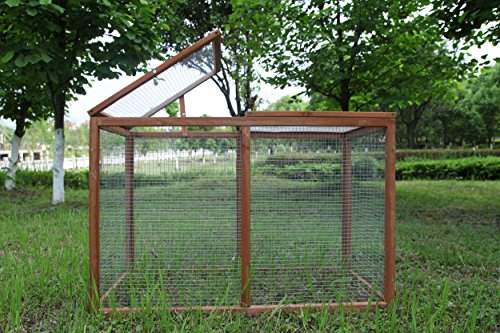 Chicken Coop Wooden Outdoor Cage Garden Backyard Hen House for 2-4 Chickens (40) Brown - size: 41.0"L x 22.0"W x 27.0"H