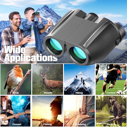 Binoculars 12x25 for Adults and Kids Compact Binocular Waterproof Binocular Wide Field of View for Bird Watching,Hiking,Hunting,Concert