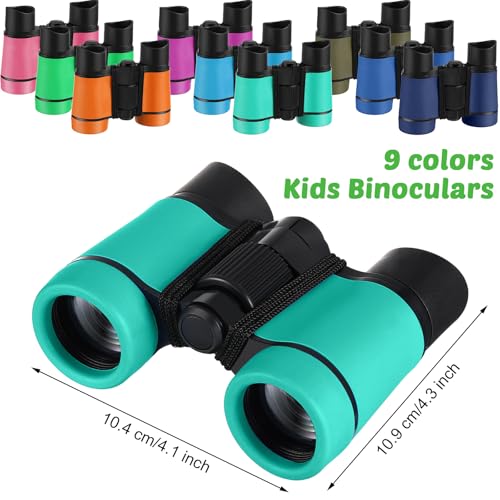 Yunsailing 9 Pack Kids Binoculars,Multicolored | for Kids Folding Outdoor Explorer Toy for Bird Watching, Camp, Scavenger Hunt, Classroom Activities, VBS, Party Favor - color: Multicolored