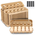 25-Pack Empty Egg Cartons 12 Count,Natural Paper Pulp Egg Cartons Bulk for Fresh Eggs Storage,Reusable Cardboard Eggs Holder for Farm, Kitchen, Organizing & Transport - size: 2x6 Style - 25Pack