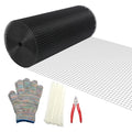 Black Hardware Cloth 1/2inch 24inx100ft, Chicken Wire Fencing, PVC Coated Metal Welded Wire Mesh Roll, for Rabbit Snake Groundhog Gopher Netting Cage Vegetable Garden Fence Animal Barrier - color: Black, size: 1/2in 24in×100ft