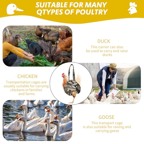 Chicken Holder Bag Chicken Medic Bag Chicken Carrier with Handle Chicken Supplies Catching Hand Bag for Hen Rooster Poultry Chicken Transport (Camouflage (1 Pack)) - color: Camouflage (1 Pack)