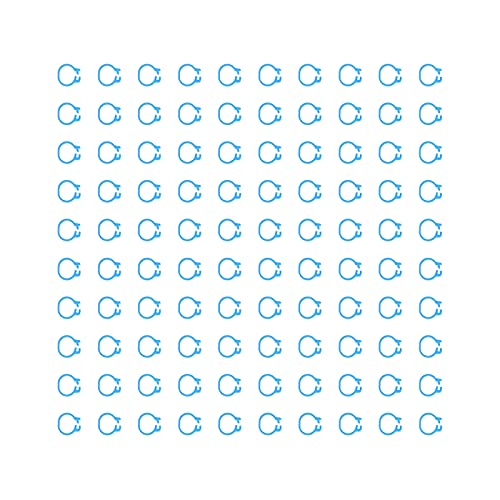 Omabeta Pigeons Foot Ring, Durable Plastic Easy-to-Install Compact Design, Identification Leg Rings, for Pigeon Identification, Light Blue, 8mm, 100 Pieces - color: Light Blue