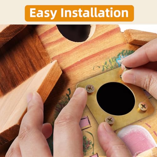 Metal Bird House Guard, Bird House Hole Protector with Copper, Portal Hole Protector for Small Wooden Room, 1-1/8" Opening, 6PCS - size: Opening 1-1/8"
