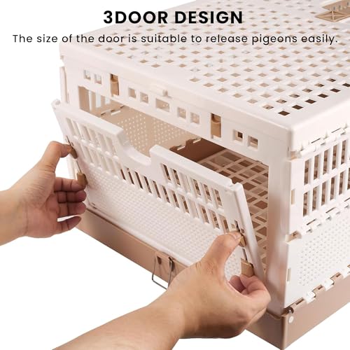 Plastic Portable Pigeon Bird Cage with Handle, XL | Bird Travel Cage, Carrier Pigeon Cage Pairing Cage, Pigeon Nest Box, Easy to Clean for Training Release Competition - size: 28.7"L x 13.4"W x 9.8"H