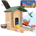 Smart Bird Feeder with Camera Solar Powered, 4K UHD Video Live Stream 8MP Photos, AI Bird Species Identification, Instant Arrival Alerts, Weatherproof Bamboo Design, Best Gift for Bird Lovers
