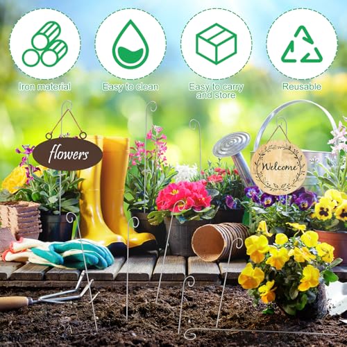 10 PCS Heavy Duty Shepherd Hooks,15.72 Inch Plant Label Hooks Garden Hanging Stake for Wedding Gardens Yards Flower Pots Wind Chimes Bird Feeders